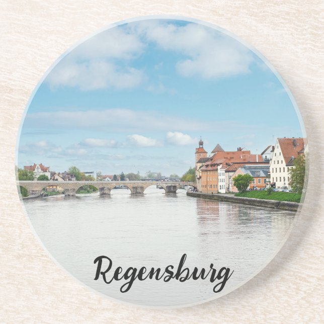 Historic old town of Regensburg, Germany Coaster (Front)