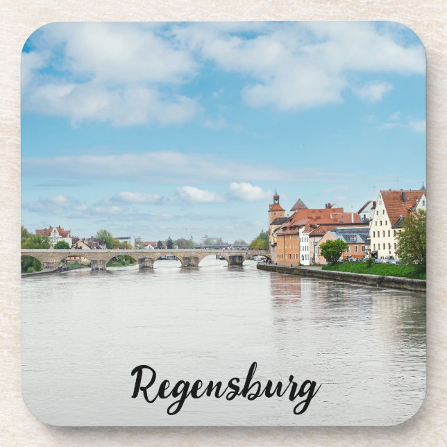Historic old town of Regensburg, Germany Coaster (Front)