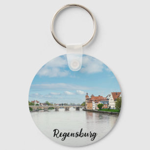 Historic old town of Regensburg, Germany Key Ring