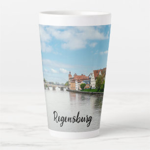 Historic old town of Regensburg, Germany Latte Mug