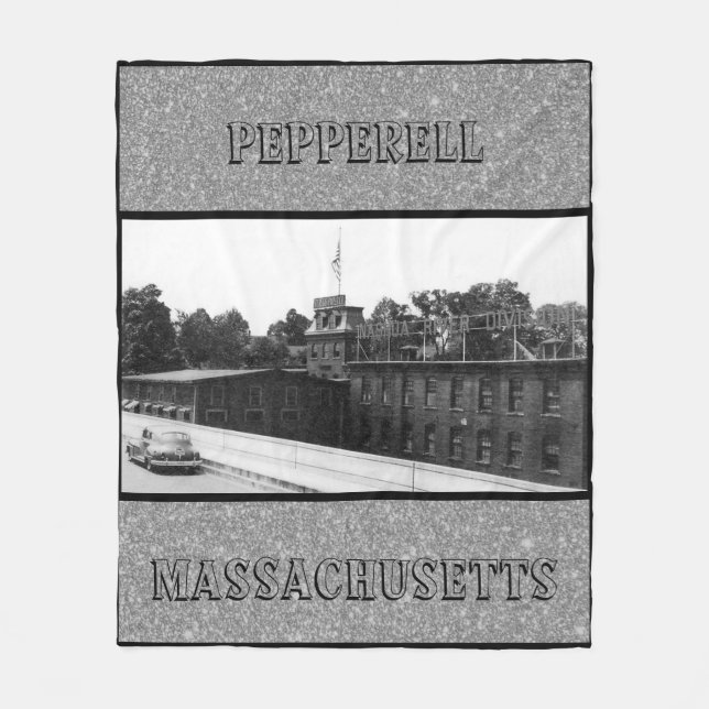 Historic Paper Mill in Pepperell Massachusetts Fleece Blanket (Front)