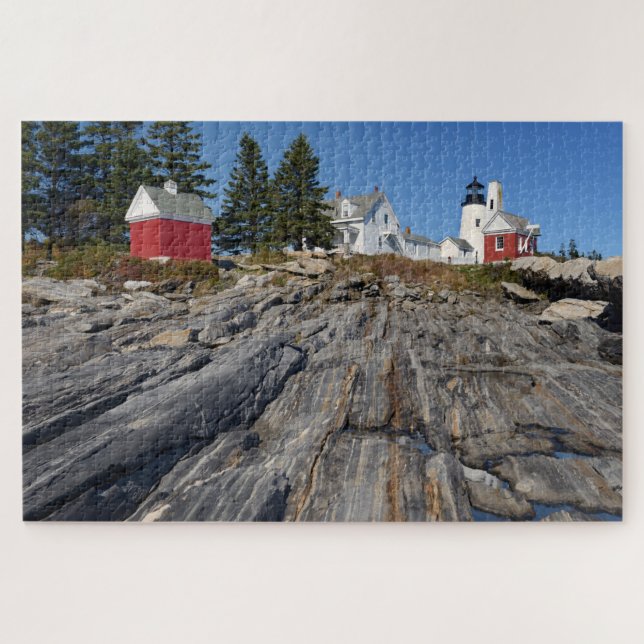 Historic Pemaquid Point Lighthouse in Maine Jigsaw Puzzle (Horizontal)