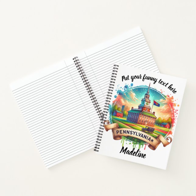 Historic Pennsylvania scene with vibrant colours Notebook (Inside)