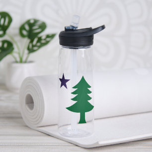 Historic Pine Tree Flag of Maine (1901–1909) Water Bottle