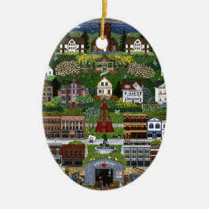 Historic Port Townsend, Washington Ceramic Tree Decoration