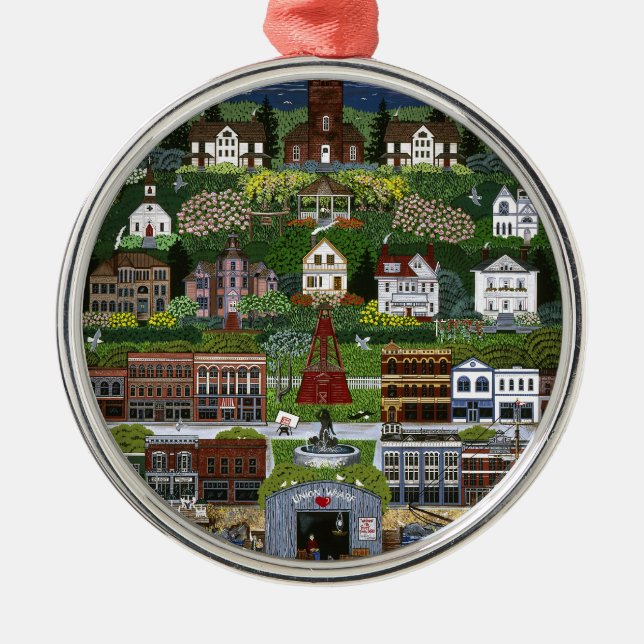 Historic Port Townsend, Washington Metal Tree Decoration (Front)