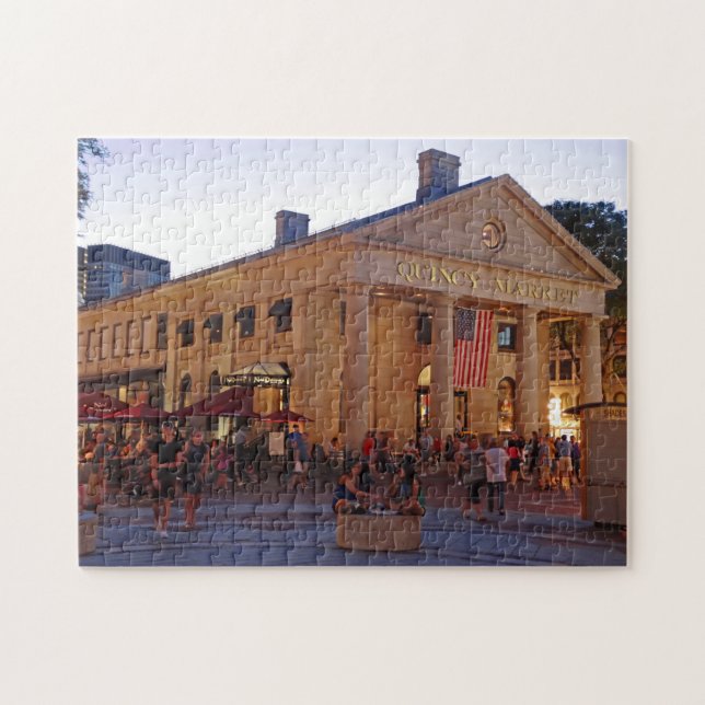 Historic Quincy Market Downtown Boston Jigsaw Puzzle (Horizontal)