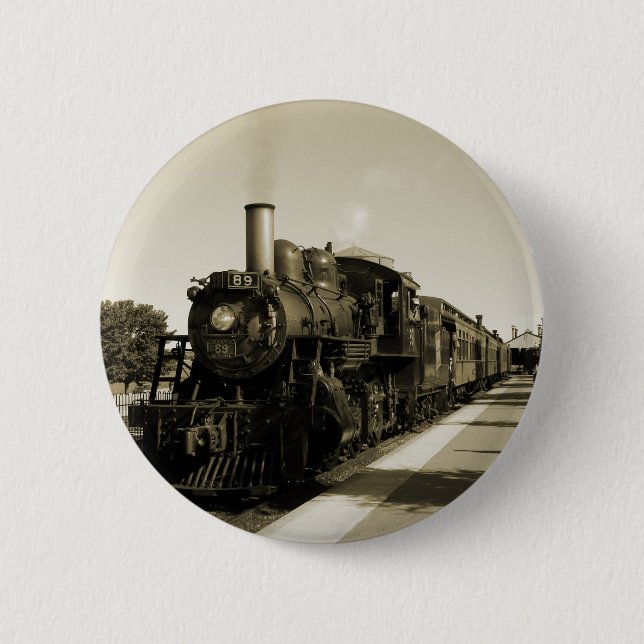 Historic Railroad 6 Cm Round Badge (Front)