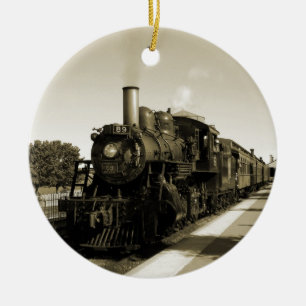 Historic Railroad Ceramic Tree Decoration