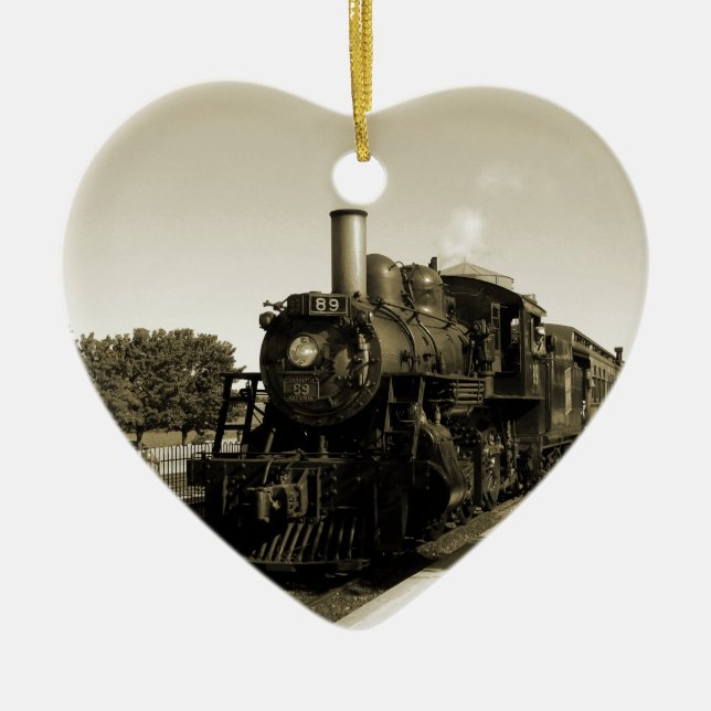 Historic Railroad Ceramic Tree Decoration (Front)