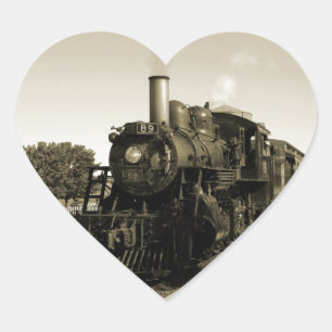 Historic Railroad Heart Sticker