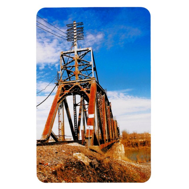 Historic Railroad Swing Bridge - Nashville, TN Magnet (Vertical)
