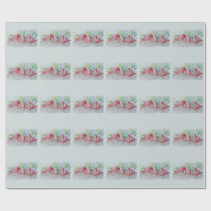 Historic Red Brick Entrance Wrapping Paper