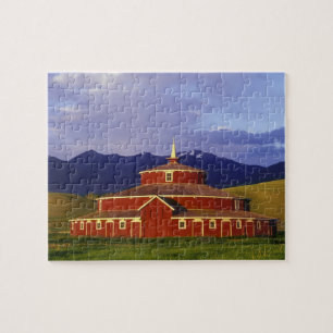 Historic Round Barn at Twin Bridges Montana Jigsaw Puzzle