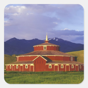 Historic Round Barn at Twin Bridges Montana Square Sticker