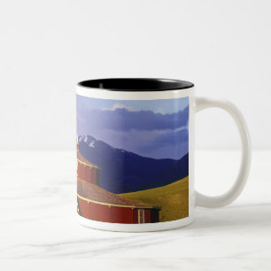 Historic Round Barn at Twin Bridges Montana Two-Tone Coffee Mug