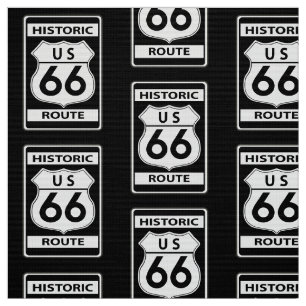 Historic Route 66 Black Fabric