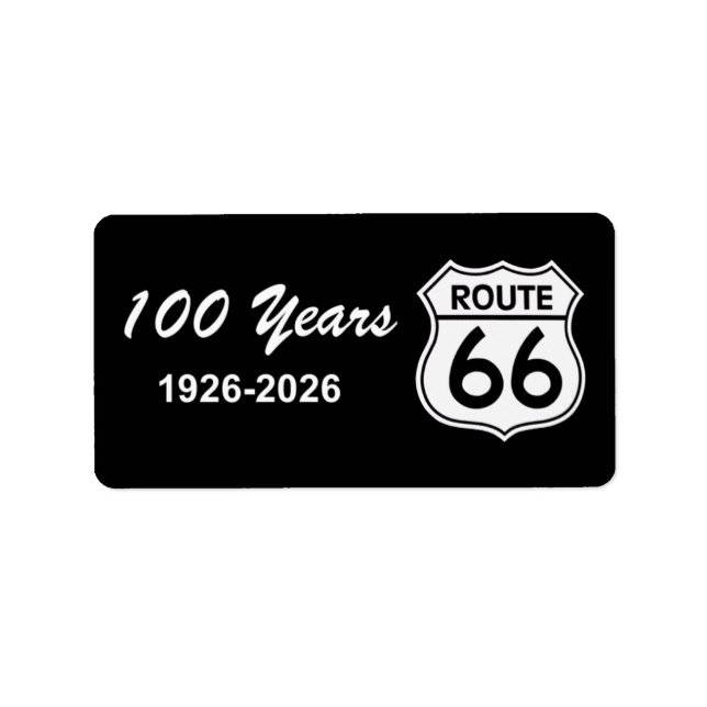 Historic Route 66 Centennial Label (Front)