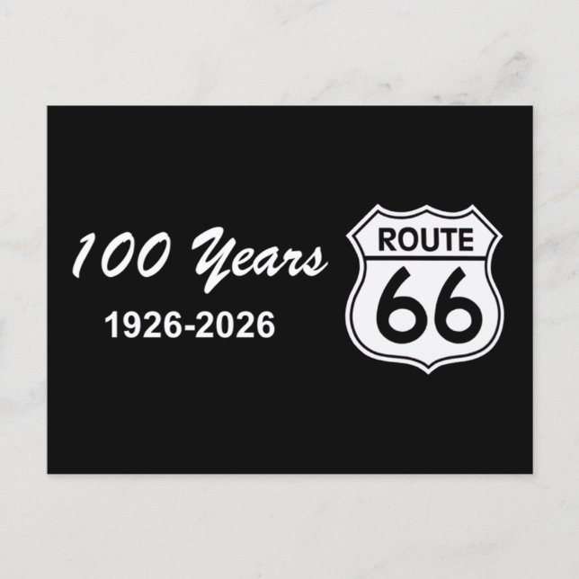 Historic Route 66 Centennial Postcard (Front)