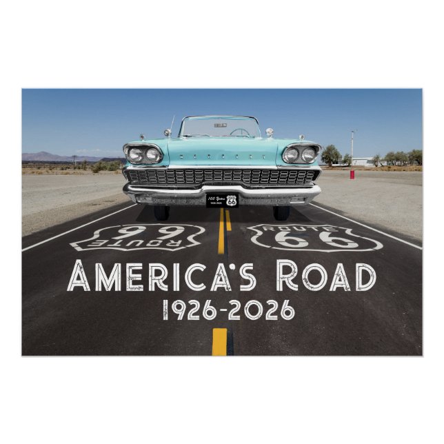 Historic Route 66 Centennial Poster (Front)