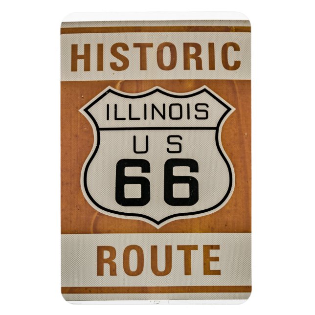 Historic Route 66 in Illinois Magnet (Vertical)