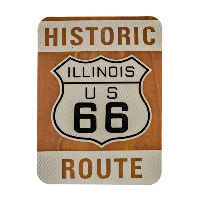 Historic Route 66 in Illinois Magnet (Vertical)