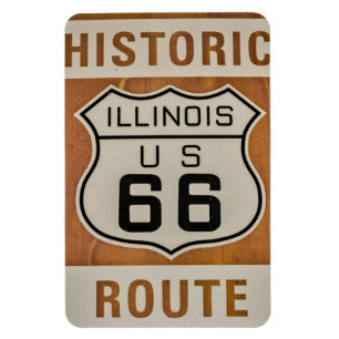Historic Route 66 in Illinois Magnet