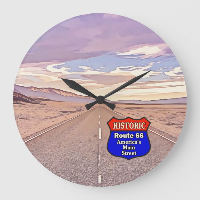 Historic route 66 large clock (Front)