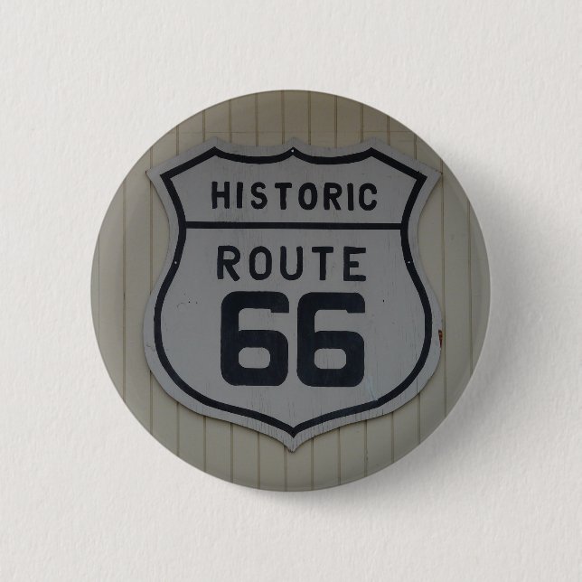 Historic Route 66 retro sign 6 Cm Round Badge (Front)