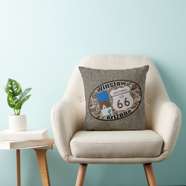 Historic Route 66 ~ Winslow, Arizona Cushion (Chair)