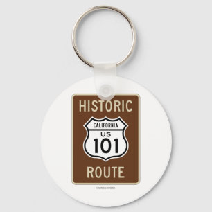 Historic Route US 101 California (Sign) Key Ring