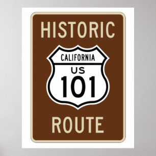 Historic Route US Route 101 (California) Sign