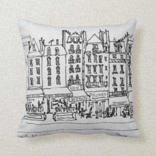 Historic Rue St. Martin, Paris, France Cushion