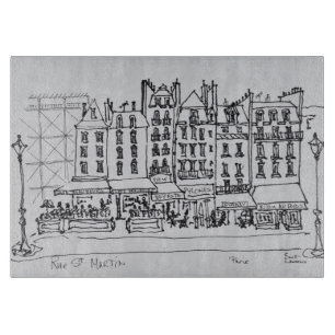 Historic Rue St. Martin, Paris, France Cutting Board