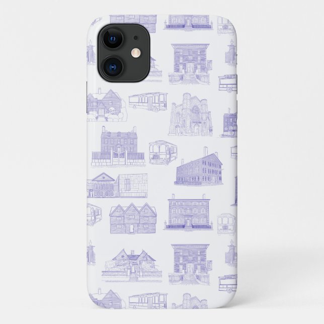 Historic Salem MA Pattern iPhone / iPad case (Back)