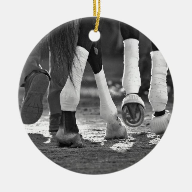 Historic Saratoga Race Course-Step Nicely Ceramic Ornament (Front)