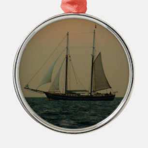 Historic Schooner Metal Ornament