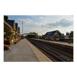 Historic Settle Railway Station, Yorkshire Poster