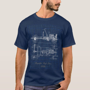 Historic  Shaft Drive Blueprint T-Shirt