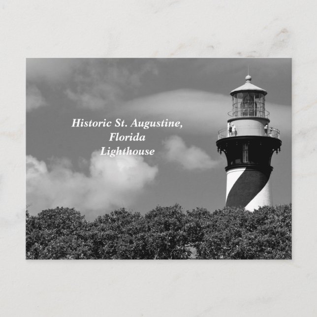 Historic St. Augustine, Florida Lighthouse Holiday Postcard (Front)