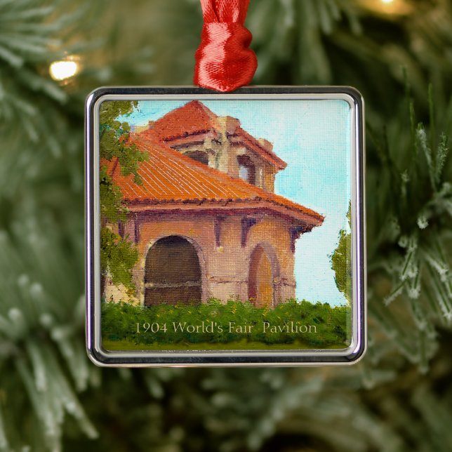 Historic St Louis 1904 World’s Fair Pavilion Metal Ornament (Tree)
