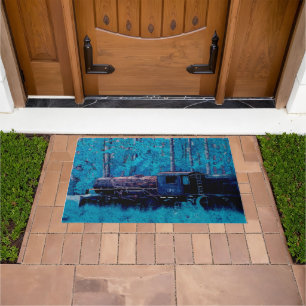 Historic Steam Locomotive Train in Skagway Alaska Doormat