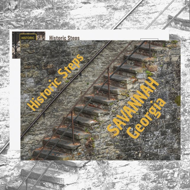 Historic Steps of Savannah Georgia Photographic Postcard (Creator Uploaded)