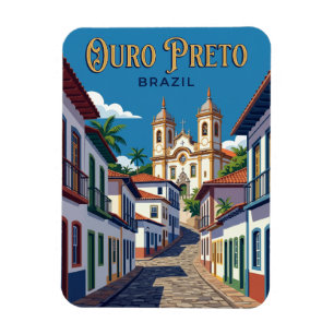 Historic Town of Ouro Preto Brazil Magnet