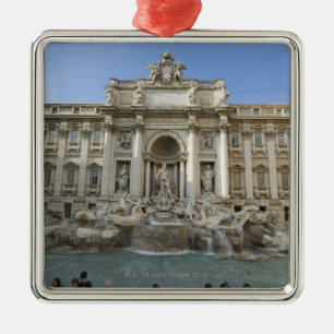 Historic Trevi Fountain in Rome, Italy Metal Ornament