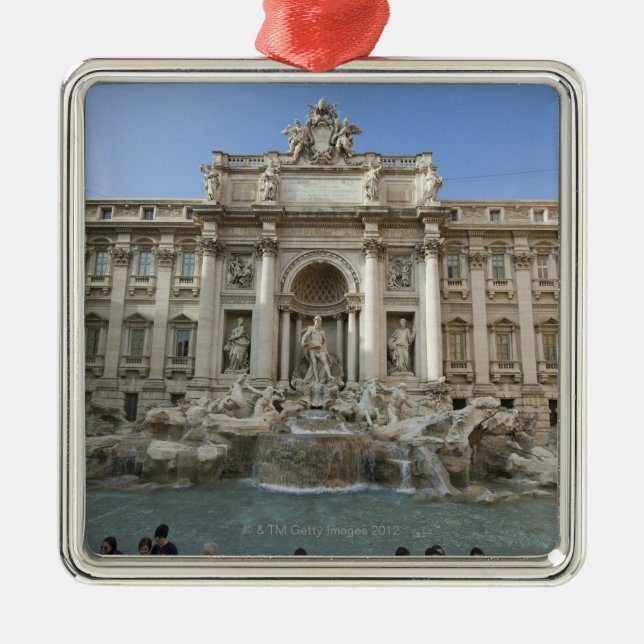 Historic Trevi Fountain in Rome, Italy Metal Ornament (Front)