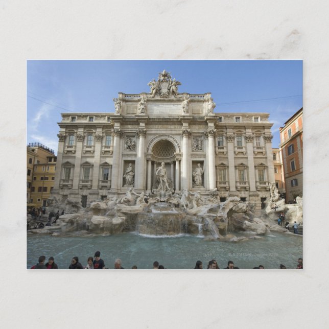 Historic Trevi Fountain in Rome, Italy Postcard (Front)