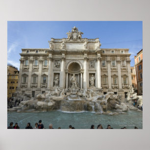 Historic Trevi Fountain in Rome, Italy Poster