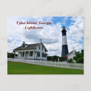 Historic Tybee Island Lighthouse Holiday Postcard