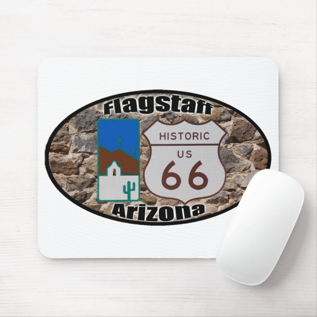 Historic US Route 66 Flagstaff Arizona Mouse Pad (With Mouse)